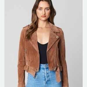 Blank NYC Tan Suede Leather Jacket